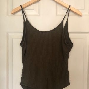 Low back olive green bodysuit